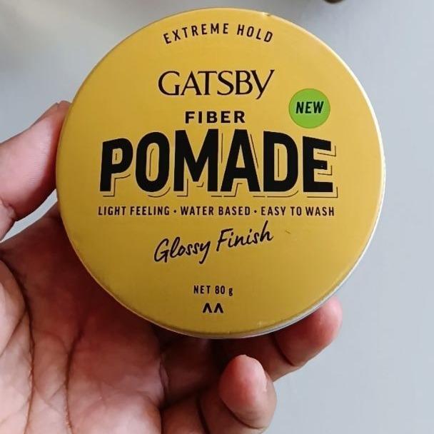 Gatsby Fiber Pomade Glossy Finish 80g – Strong Hold with Flexible Styling & Sleek Shine