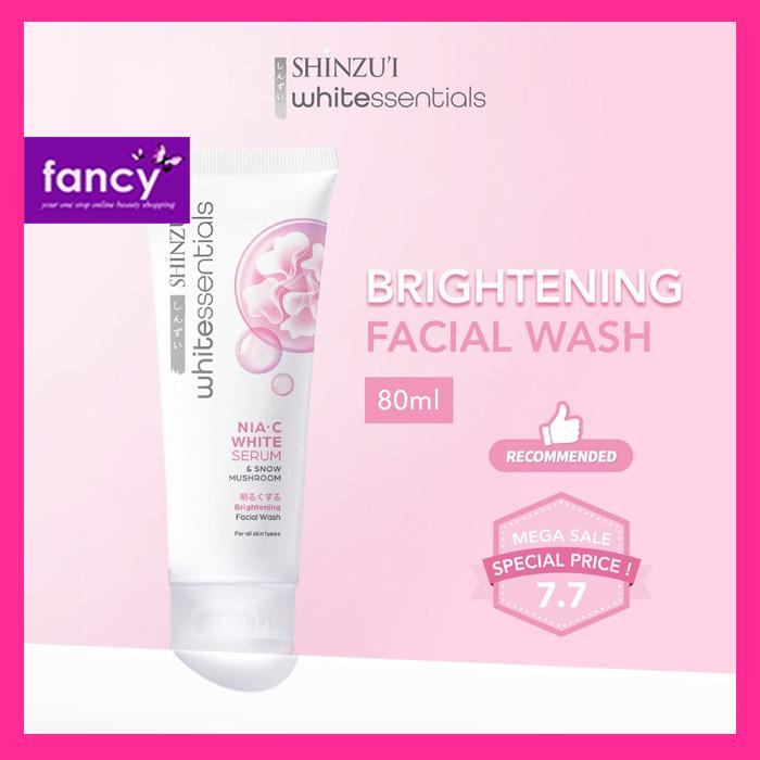 Shinzui Whitessentials Nia-C Brightening Snow Mushroom / Cica Acne Facial Wash 80g – Tasya Farasya Approved