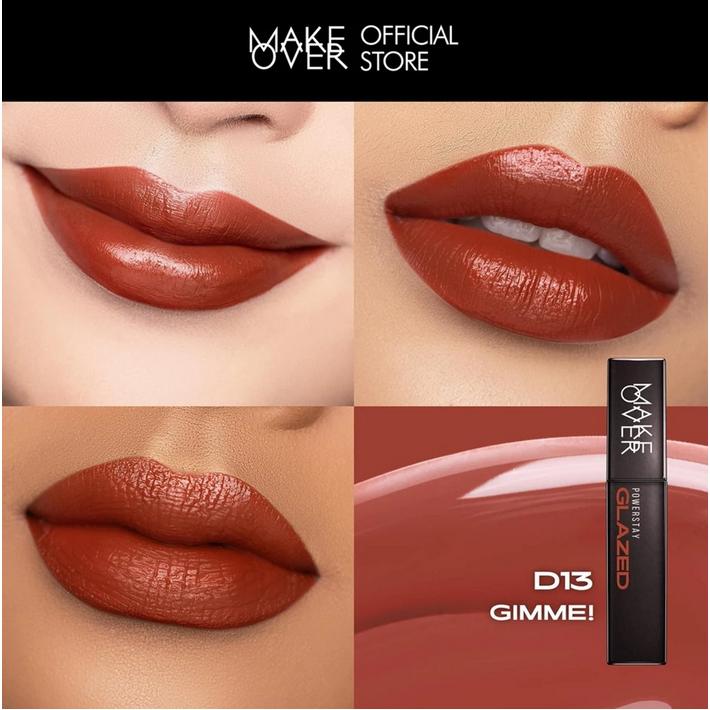 MAKE OVER Powerstay GLAZED LOCK LIP PIGMENT NEW! Lip Gloss yang Transferproof