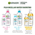 Garnier Micellar Water Pink & Oil Infused- 400 ml Twinpack - Pembersih Wajah & Makeup kulit sensitif | Gentle Cleanser/ No Rinse