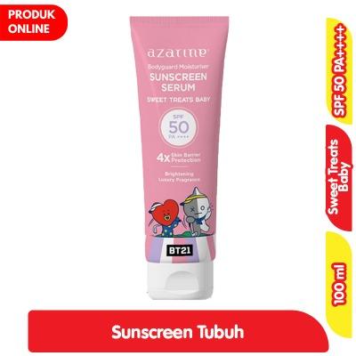 Azarine x BT21 Sweet Treats Baby Body Serum Sunscreen SPF 50 PA++++ – 100ml | Lightweight & Moisturizing Daily Sun Protection with Cute BT21 Design