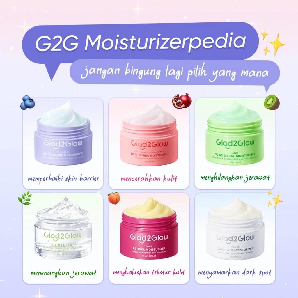 GLAD2GLOW All Series Moisturizer – Complete Set: Pomegranate, Niacinamide, Retinol & More