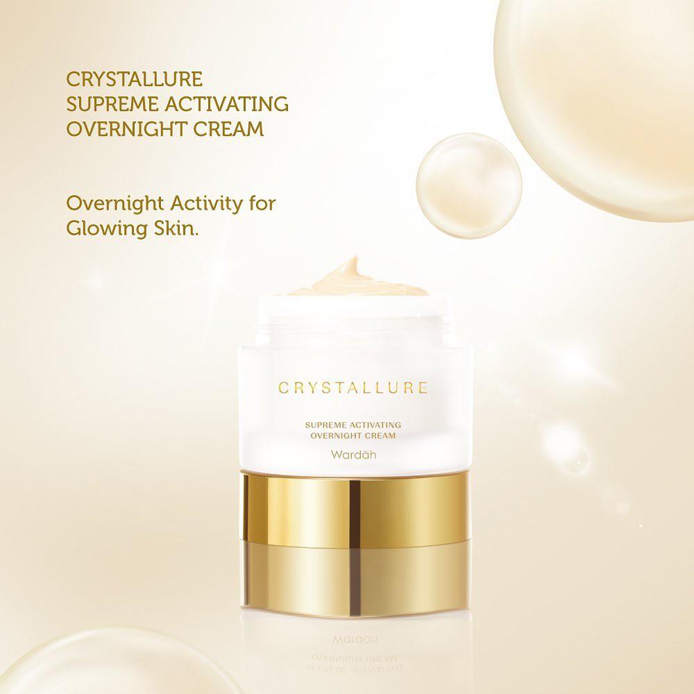 WARDAH Crystallure Series – Supreme Oil | Eye Serum | Essence | Gel Cream | Overnight Cream | SPF35++