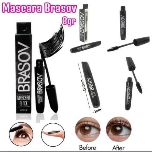 BRASOV Mascara Black 8g – BPOM Approved, Lengthening & Volumizing Mascara