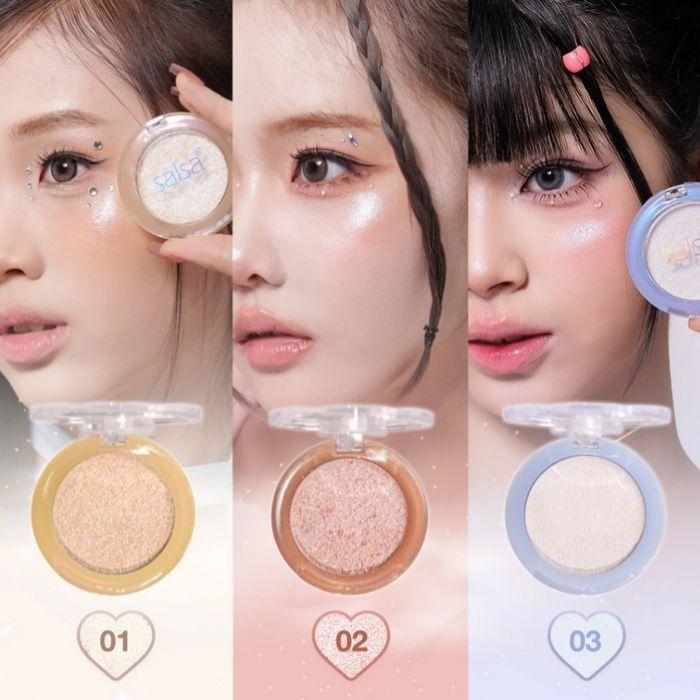 Salsa Galaxy Highlighter – Shimmer Glow Makeup for Face & Cheeks | High Pigmented Korean Douyin Style