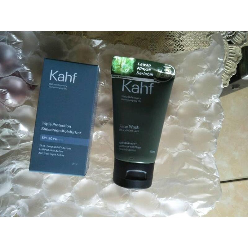Kahf Face Wash Oil and Acne Care - Anti-Acne & Oil Control for Men with Salicylic Acid Zinc PCA Glycolic Acid & Pentaspan 100ml