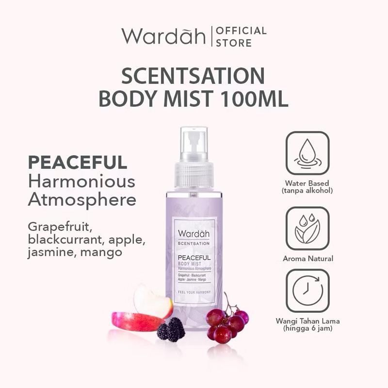 Wardah Scentsation Long-Lasting Body Mist for Women – 100ml Daily Fresh Fragrance Spray