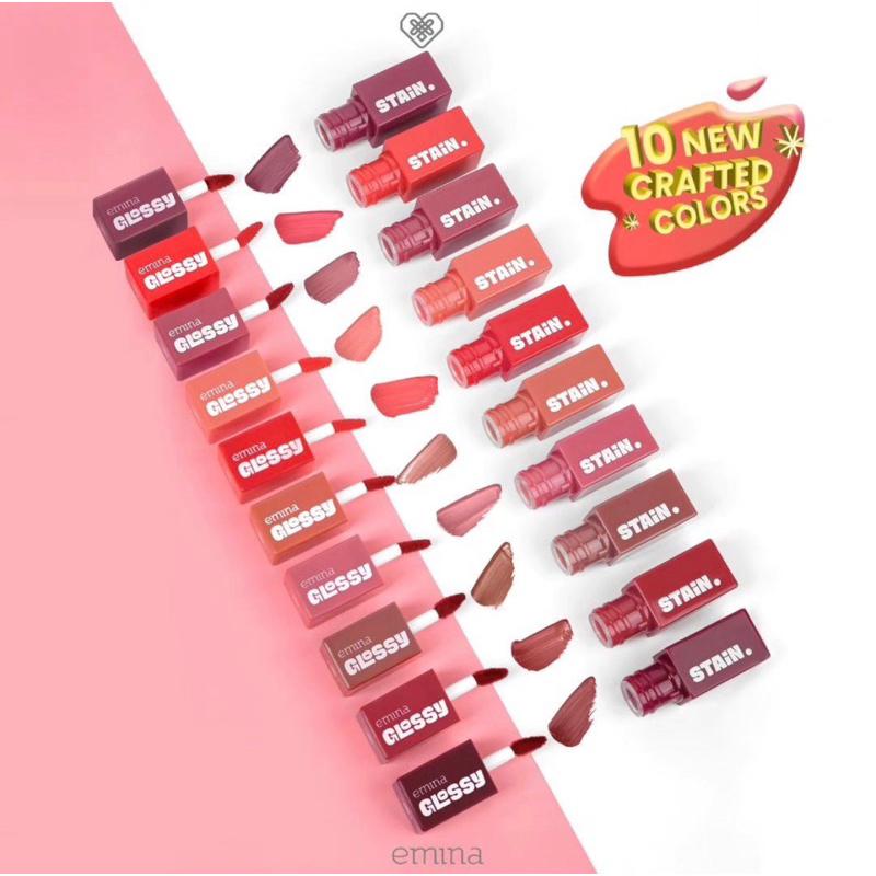 EMINA - Glossy Stain Lip Tint | Lightweight Gel Formula Long Lasting Lip Stain