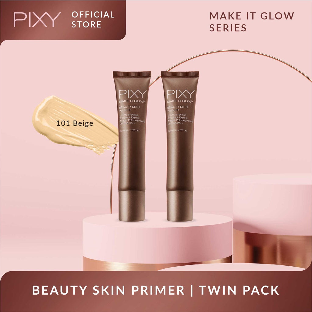 PIXY Make It Glow Beauty Skin Primer Twin Pack - 101 Light Beige