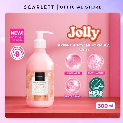 Scarlett Fragrance Brightening Body Lotion – Jolly 300ml | Radiant Moisturizer with Glutathione & Niacinamide | Warm Luxury Scent & Glowing Skin