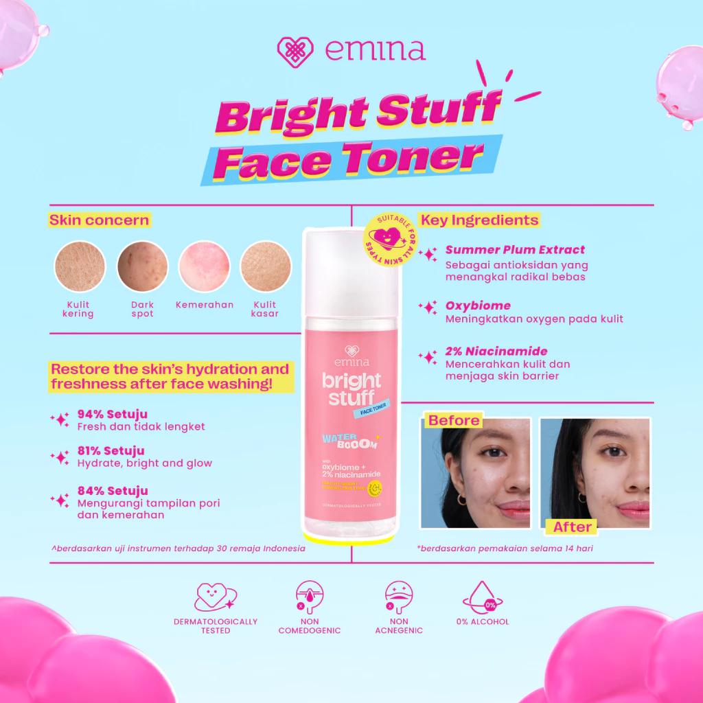 Emina Bright Stuff Face Toner - Bright Glowing Facial Toner