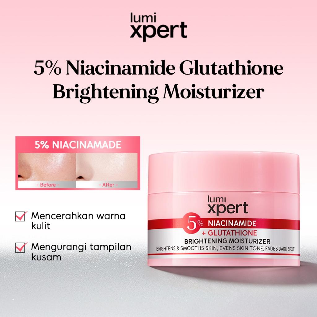 Lumixpert 5% Niacinamide Brightening Moisturizer Membantu menghaluskan kulit dan memperbaiki tampilan kulit kusam