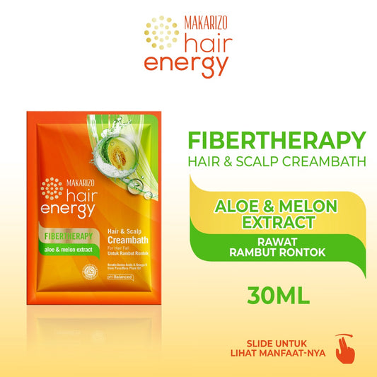 Makarizo Hair Energy Fibertherapy Hair & Scalp Creambath Aloe & Melon 30 mL