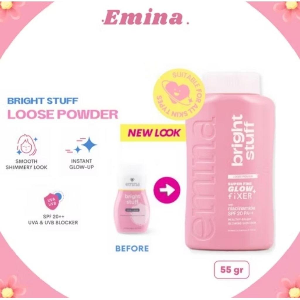 Emina Bright Stuff Loose Powder 55g | Oil-Control Matte Finish with Brightening Effect