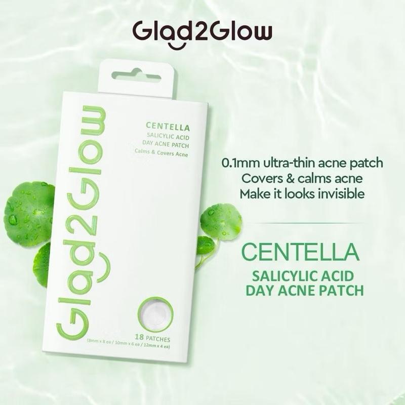 Glad2Glow Centella + Salicylic Acne Patch - Invisible Day & Night Zit Fighter Stickers
