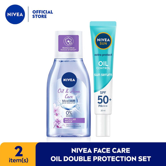 NIVEA SUN Face Serum Oil Control SPF50 PA+++ + Micellar Water Oil & Acne Care