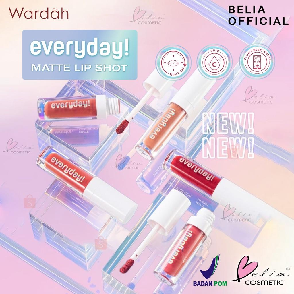 Wardah Everyday Matte Lip Shot Lip Cream 3.5g - Bold Color Quick Set Formula High Pigment Vitamin C Infused Comfortable Lightweight