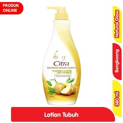 Citra Natural Glow UV Body Lotion Bengkoang – Pump 380ml | Brightening Body Moisturizer with Natural Yam Bean Extract & UV Protection | Soft, Glowing Skin Every Day