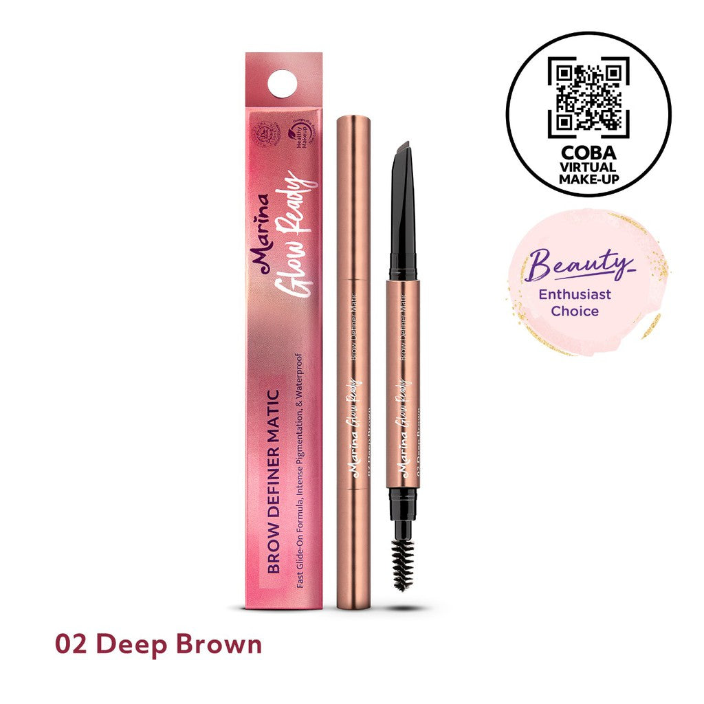 Marina Glow Ready Brow Definer Matic - Pensil Alis - Exp : 08.2025