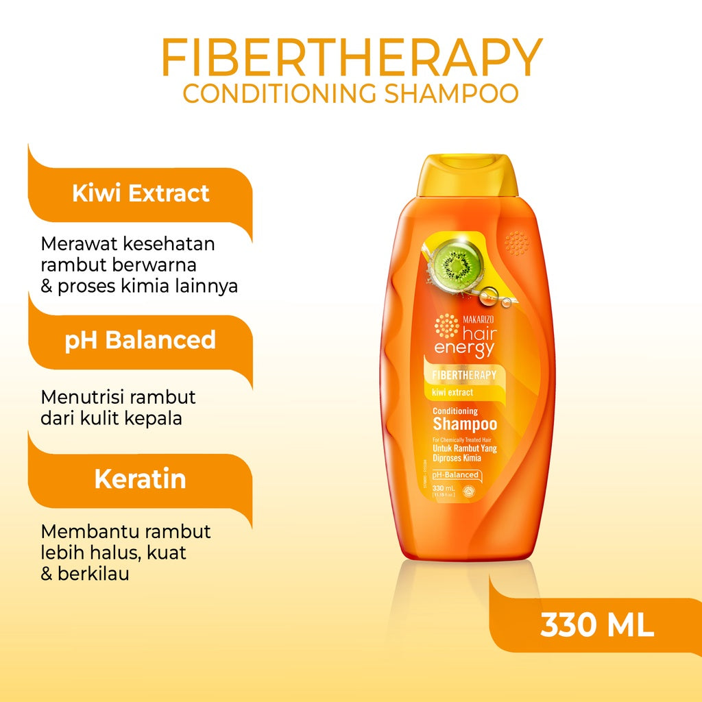 Makarizo Hair Energy Fibertherapy  Conditioning Shampoo Kiwi 330 mL