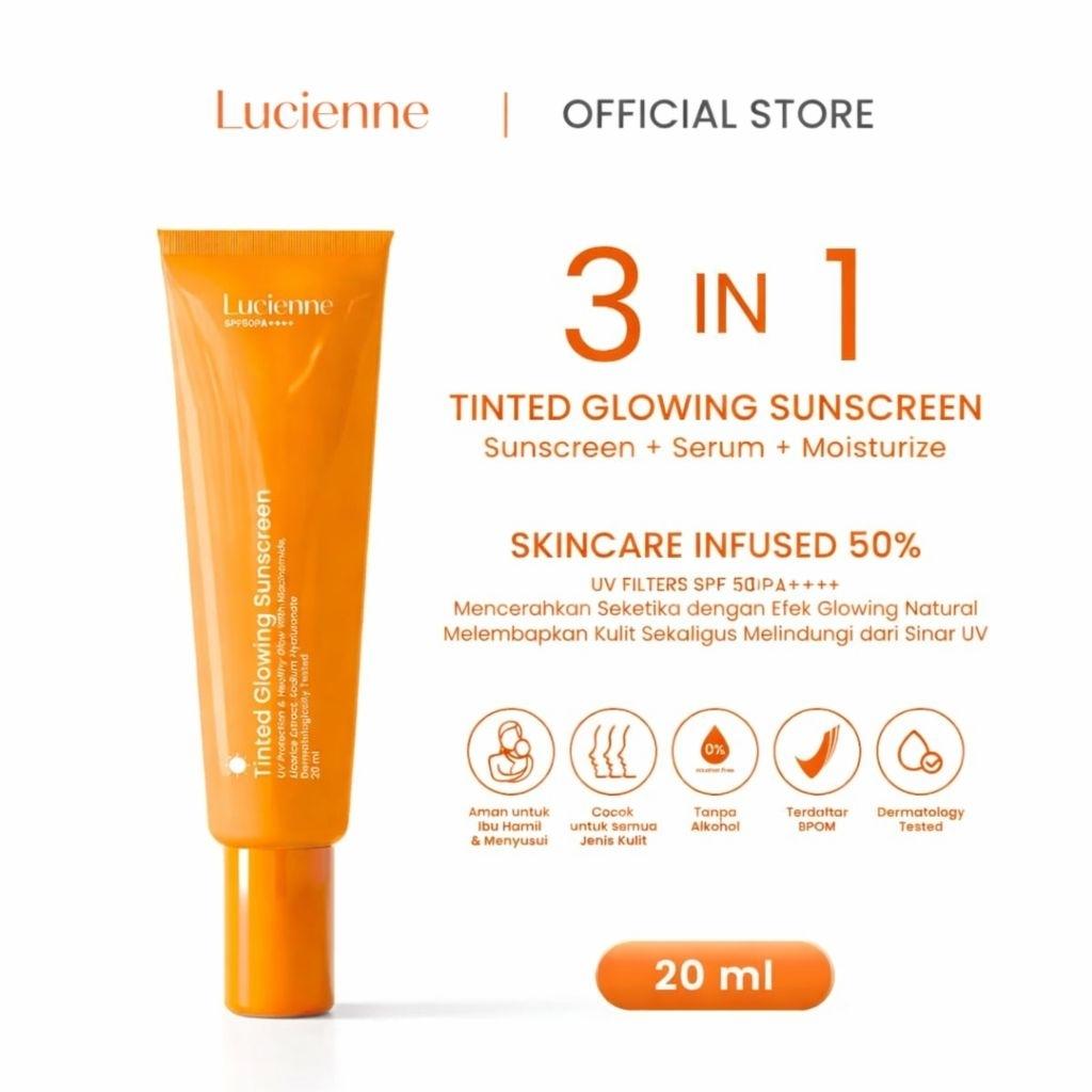 LUCIENNE - Tinted Glowing Sunscreen | Auto Glowing Foundie Versi Ringan