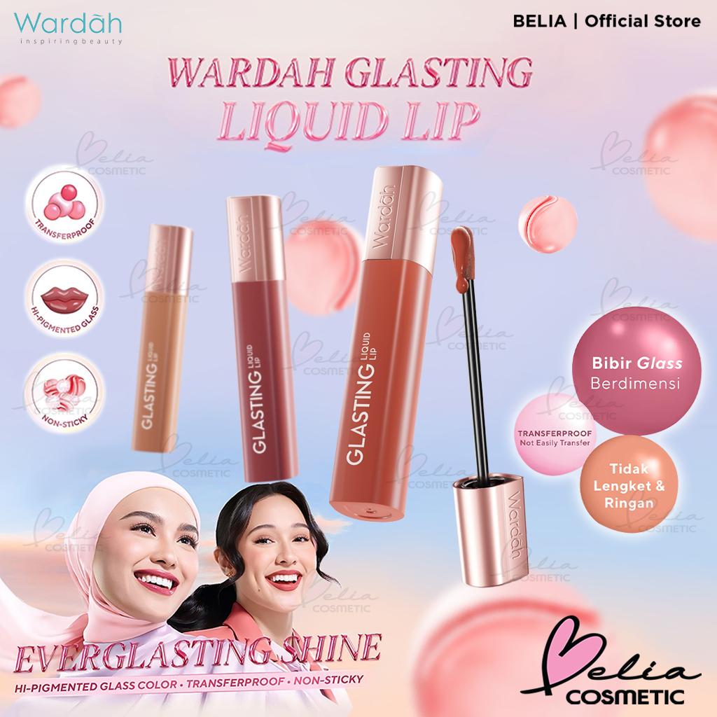WARDAH Glasting Liquid Lip – Glassy Shine | High Pigment | Lightweight & Non-Sticky