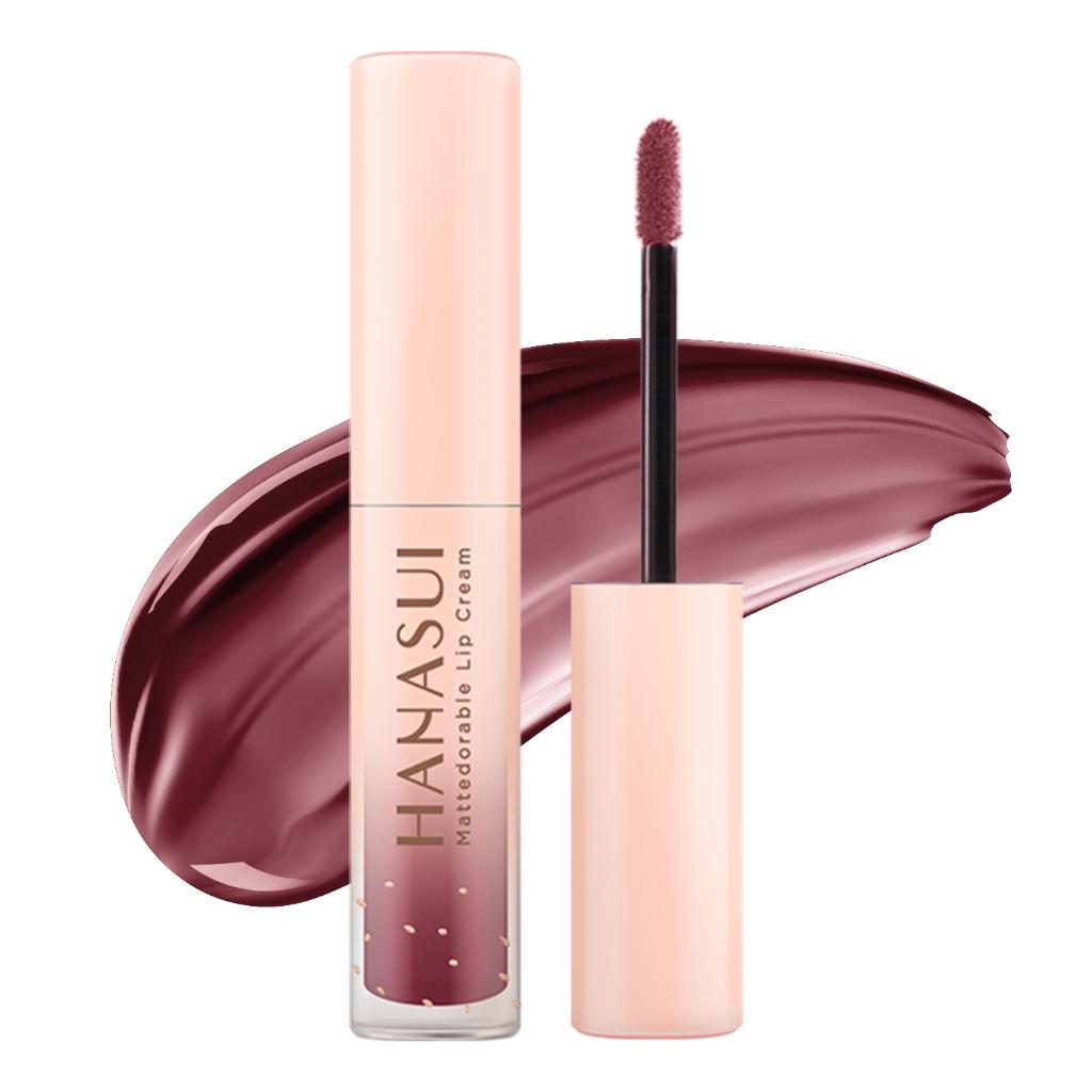 Hanasui Mattedorable Lip Cream Matte - Matcha Latte & Boba Series Halal Certified Lip Gloss