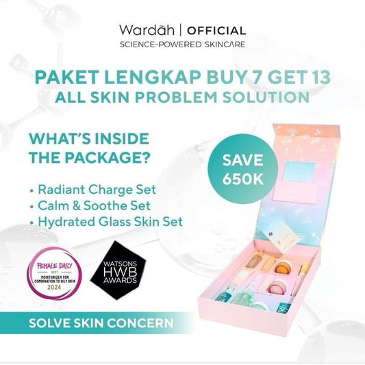 Award-Winning WARDAH 20-in-1 Skincare Set – Buy 7 Get 13 FREE for Complete Glow!