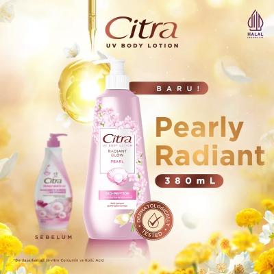 Citra Radiant Glow UV Body Lotion 380ml – Pearl Essence for Soft, Glowing, and Even-Toned Skin