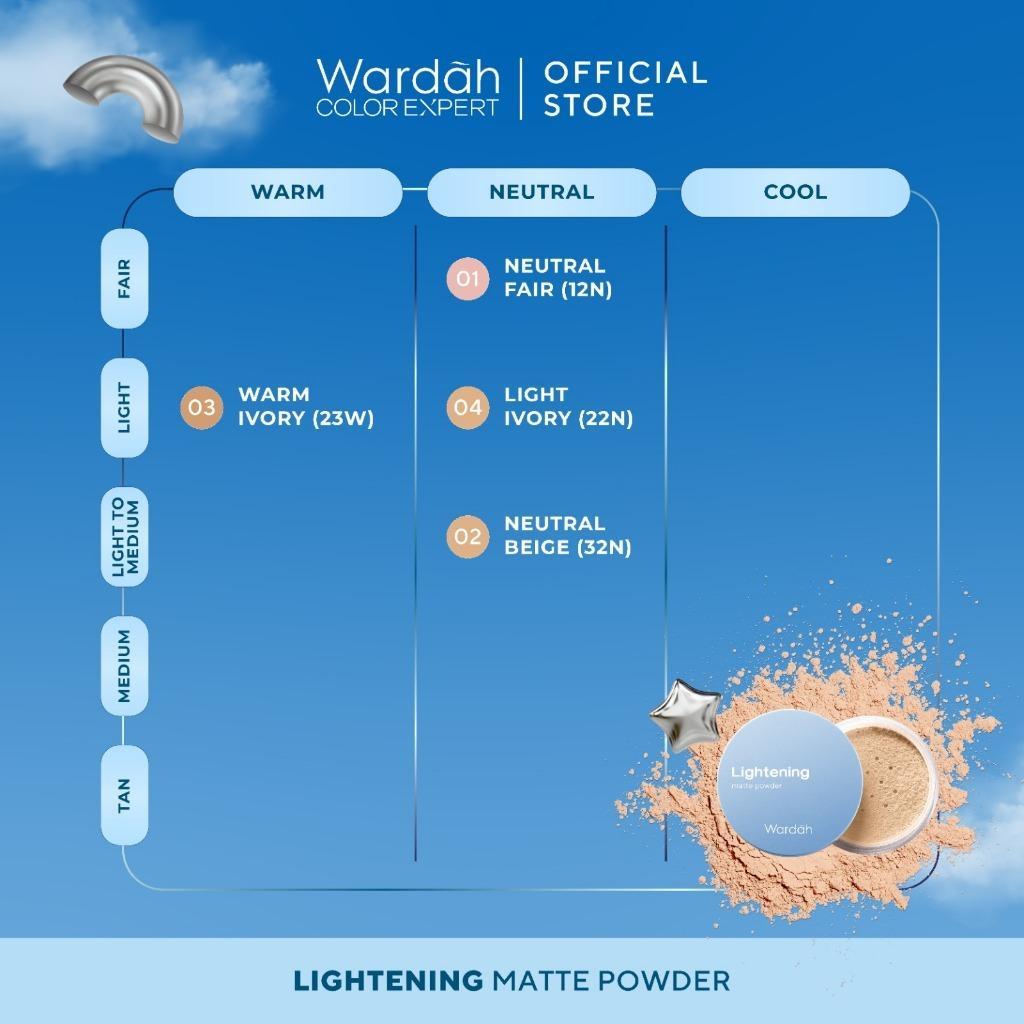WARDAH Lightening Matte Loose Powder Make Up – 20g Smooth-Matte Finish with SPF 20 PA++ for Daily Shine Control