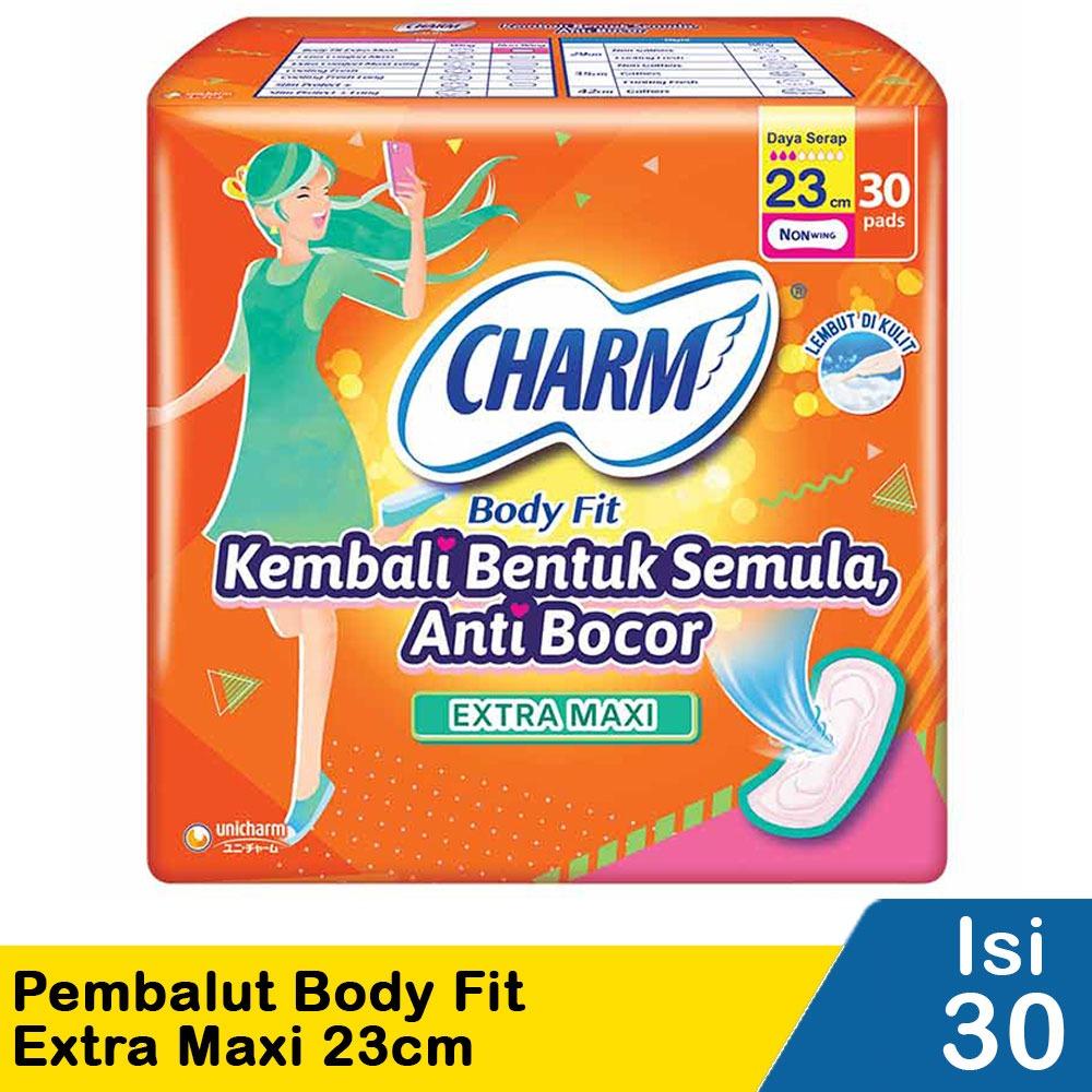 Charm Body Fit Extra Maxi 23cm Sanitary Pads – 10’s Non-Wing | Slim, Secure & Daily Comfort for Light to Moderate Flow