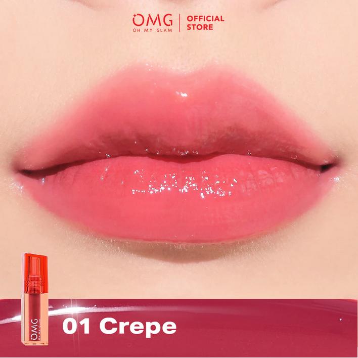 OMG Glassy Lip Tint 2g Moisturizing OH MY GLAM Lip Tint Warna Intense Tahan 12 Jam Skincare Infused