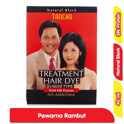 Tancho Natural Black Hair Dye 40ml – Quick & Gentle Gray Coverage for a Fresh Look