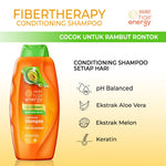 PAKET ISI 3 - Makarizo Hair Energy Fibertherapy Conditioning Shampoo Aloe & Melon 330 mL