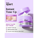 Lumixpert 2% Niacinamide Bright Glow Day Cream memberikan efek kecerahan instan seperti makeup  sekaligus manfaat brightening setara skincare