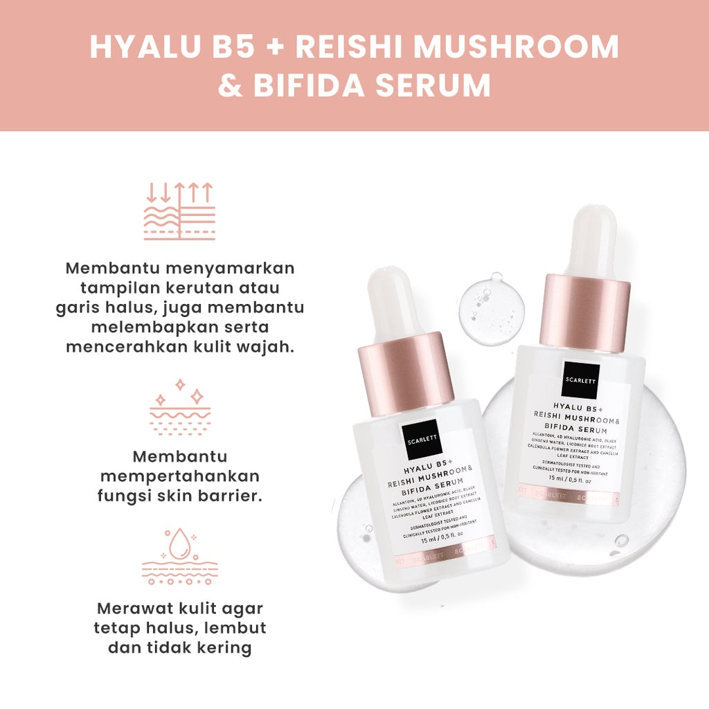 Scarlett Whitening - Hyalu B5 + Reishi Mushroom & Bifida Serum