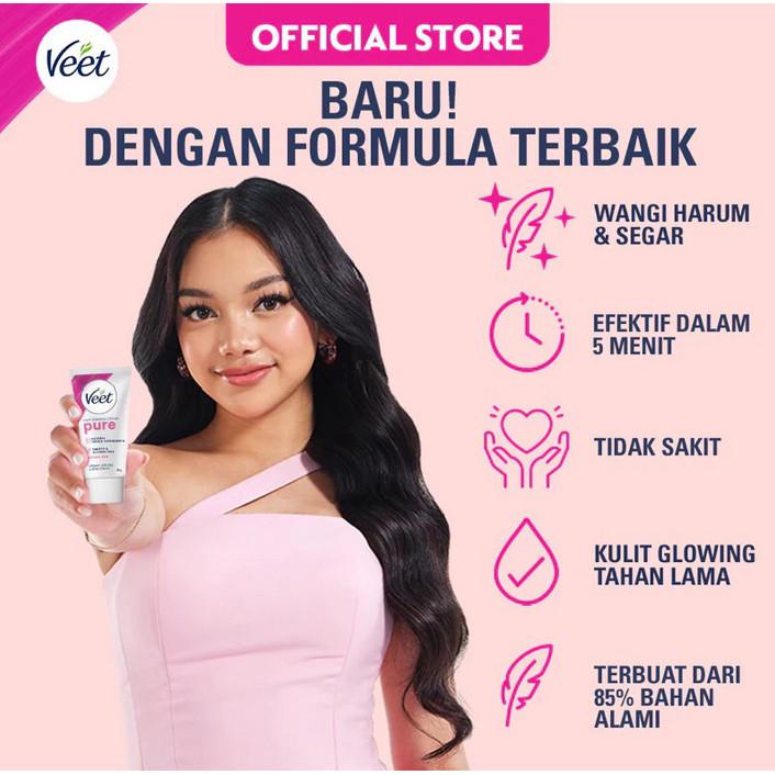 Veet Pure Hair Removal Cream 25g / 60g – Normal (Pink) / Sensitive (Blue) – Smooth Skin Formula [NEW]