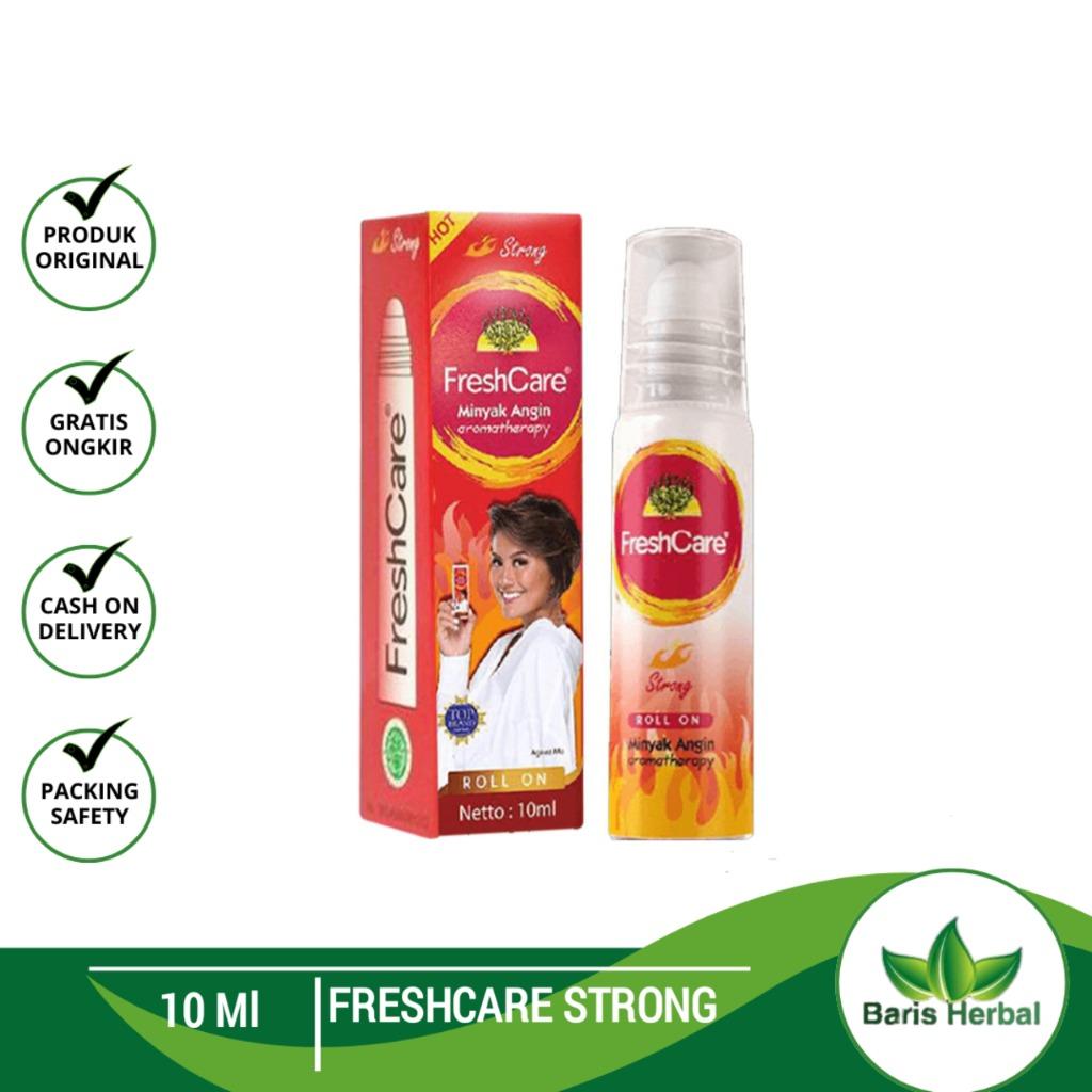 FreshCare Strong Aromatherapy Oil Roll-On - Extra Cool Herbal Relief for Headaches Dizziness & Nausea 10ml Minyak Angin Aroma Therapy Strong