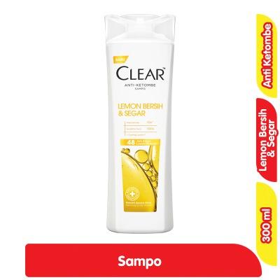 CLEAR Lemon Fresh Anti-Dandruff Shampoo 300ml Long-Lasting Freshness | Oil & Dandruff Control | Deep Clean for Oily Scalp