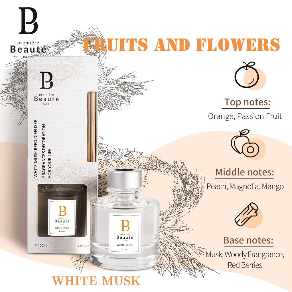 PREMIERE BEAUTE Aromatic Rattan Reed Diffuser oil Aromatherapy Replenisher Pewangi Pengharum Ruangan