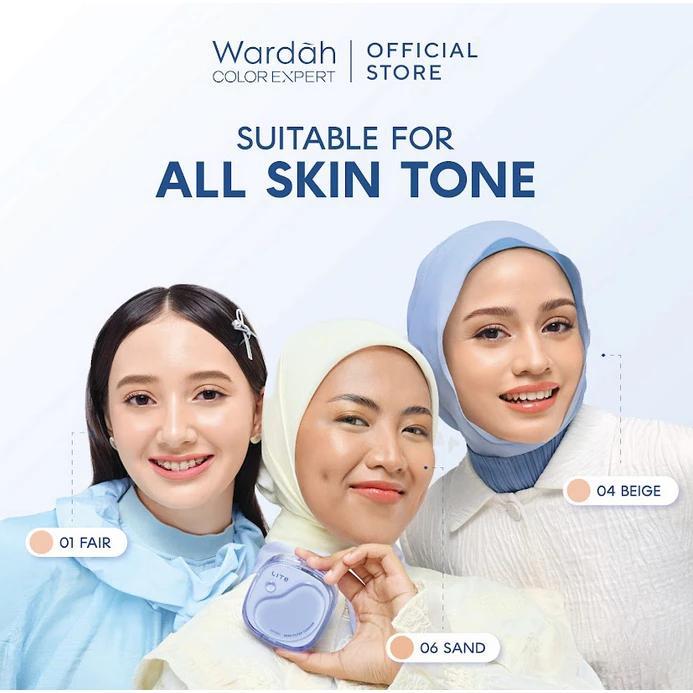 Wardah Lite Skin Filter Cushion 11g NEW Flawless Coverage Cooling Sensation for Sensitive Acne-Prone Skin with Ceramide SPF 40 PA++++ Lightweight Makeup Lasts 8 Hours