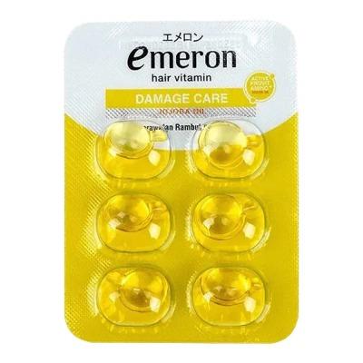 Emeron Damage Care Hair Vitamin – 6 Capsules for Dry & Damaged Hair Repair
