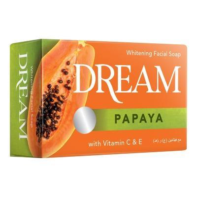 Dream Whitening Papaya Brightening Face Bar Soap – Glowing Skin Cleanser 100g