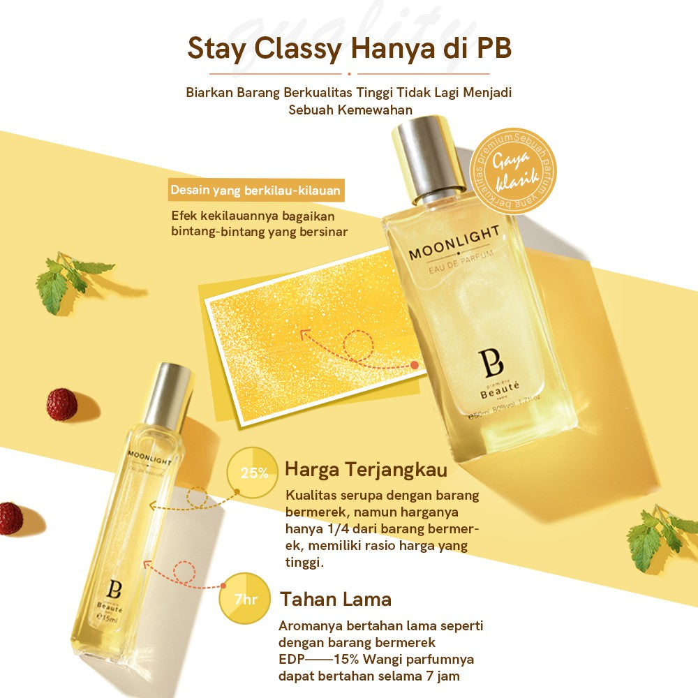 PREMIERE BEAUTE Perfume Wanita Moonlight 15/50ML Pear&Freesia Tahan Lama 24 jam EDP Original parfum