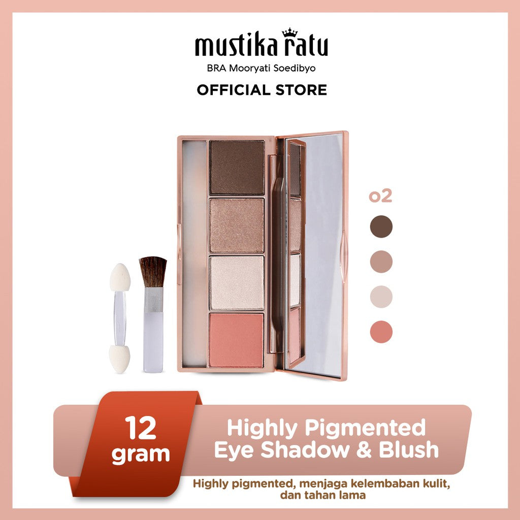 Beauty Queen Highly Pigmented Eye Shadow & Blush - 02 Mustika Ratu