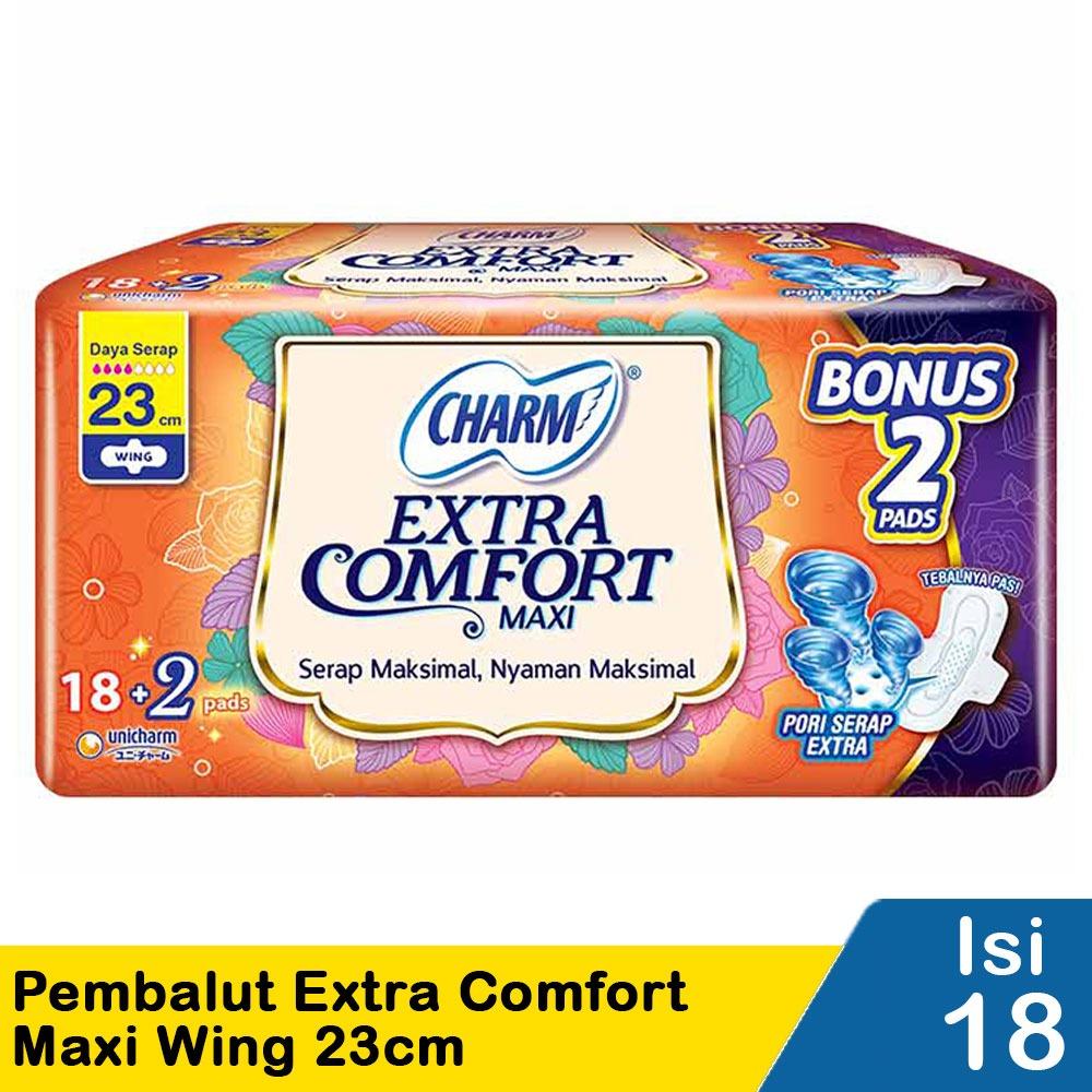 Charm Body Fit Extra Maxi 23cm Sanitary Pads – 10’s Non-Wing | Slim, Secure & Daily Comfort for Light to Moderate Flow