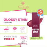 Emina Glossy Stain Lip Tint Bibir Glossy Finish Melembabkan