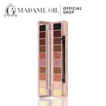 [FLASH SALE] Madame Gie Eye Illusions Moondust Temptation Eyeshadow Palette 10 Warna - Makeup Eyeshadow | Shimmer & Matte | Pigmented & Tahan Lama | Blendable | Natural Look