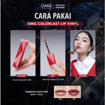 OMG OH MY GLAM Colorlast Lip VINYL NEW! 2.5g | Transferproof Gloss Longlasting Stain Intense Color Plumpy & Comfortable On Lips