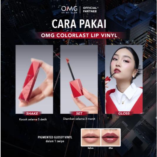 OMG OH MY GLAM Colorlast Lip VINYL NEW! 2.5g | Transferproof Gloss Longlasting Stain Intense Color Plumpy & Comfortable On Lips